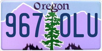 OR license plate 967OLU