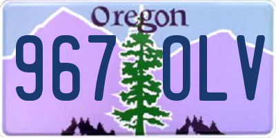 OR license plate 967OLV