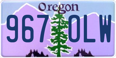 OR license plate 967OLW