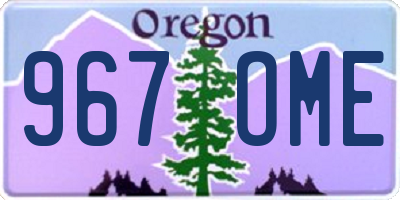 OR license plate 967OME