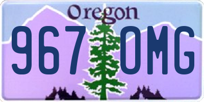 OR license plate 967OMG