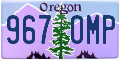 OR license plate 967OMP