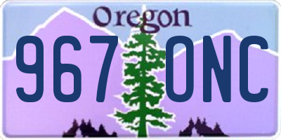 OR license plate 967ONC