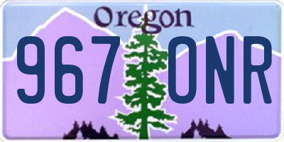 OR license plate 967ONR