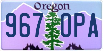 OR license plate 967OPA