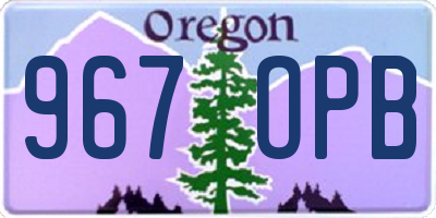 OR license plate 967OPB