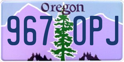 OR license plate 967OPJ