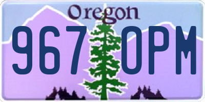 OR license plate 967OPM