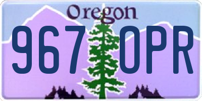 OR license plate 967OPR