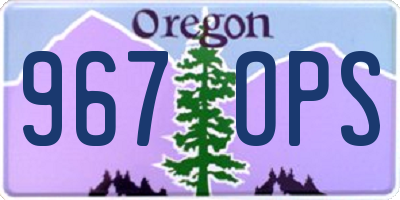 OR license plate 967OPS
