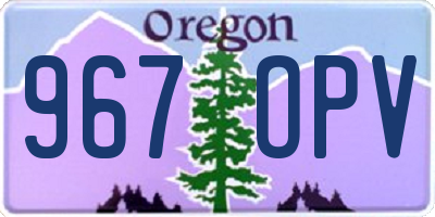 OR license plate 967OPV