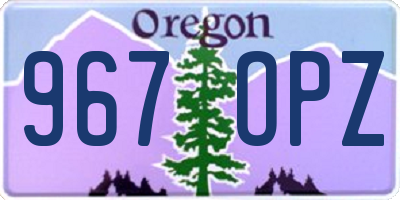 OR license plate 967OPZ