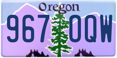 OR license plate 967OQW