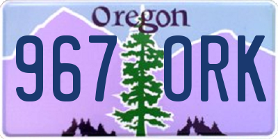 OR license plate 967ORK