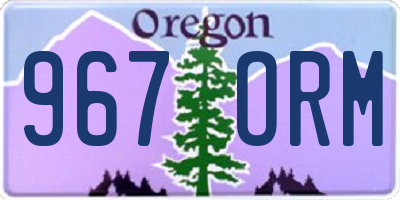 OR license plate 967ORM