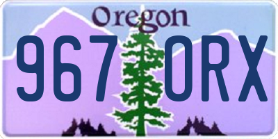 OR license plate 967ORX