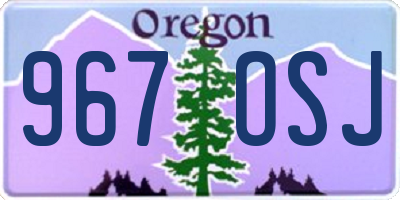 OR license plate 967OSJ