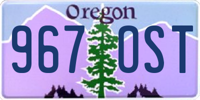 OR license plate 967OST