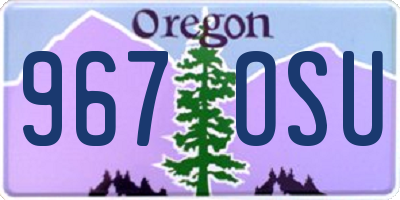OR license plate 967OSU
