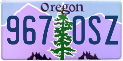 OR license plate 967OSZ