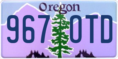OR license plate 967OTD
