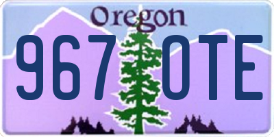 OR license plate 967OTE