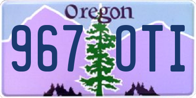 OR license plate 967OTI