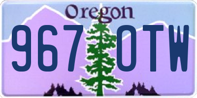OR license plate 967OTW