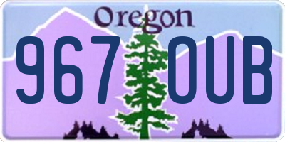 OR license plate 967OUB