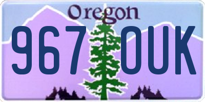 OR license plate 967OUK