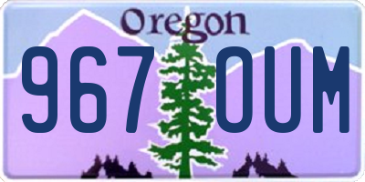 OR license plate 967OUM