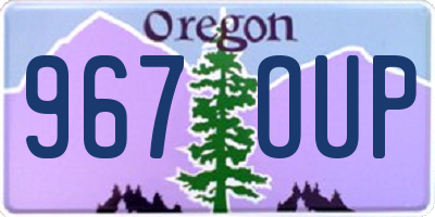 OR license plate 967OUP