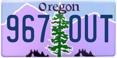 OR license plate 967OUT