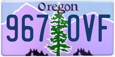OR license plate 967OVF