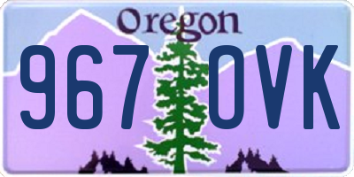 OR license plate 967OVK