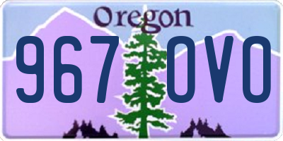OR license plate 967OVO