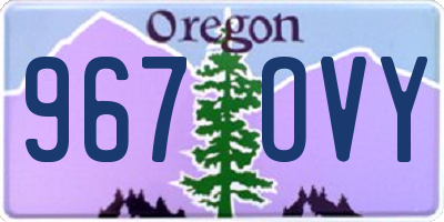 OR license plate 967OVY