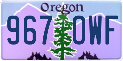 OR license plate 967OWF