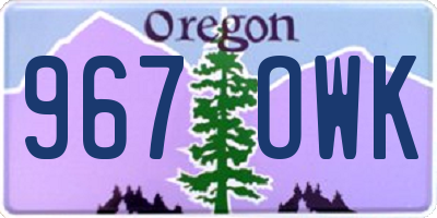 OR license plate 967OWK