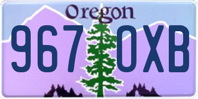 OR license plate 967OXB
