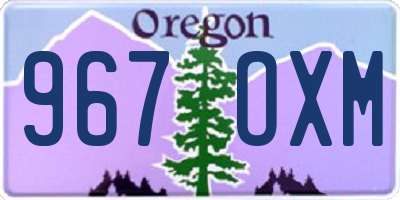 OR license plate 967OXM