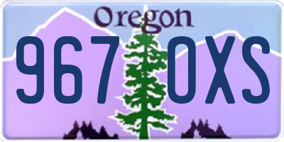 OR license plate 967OXS