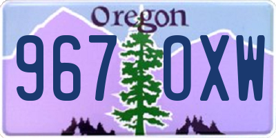 OR license plate 967OXW