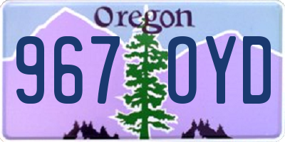 OR license plate 967OYD