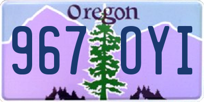 OR license plate 967OYI