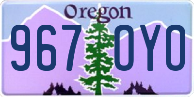 OR license plate 967OYO