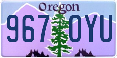 OR license plate 967OYU