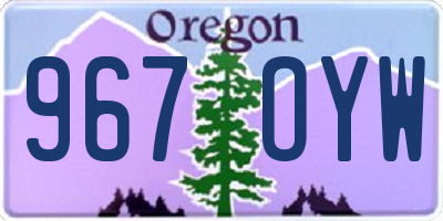 OR license plate 967OYW