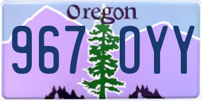 OR license plate 967OYY
