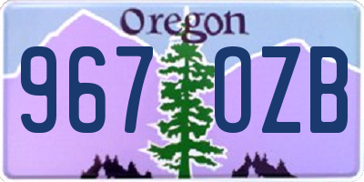 OR license plate 967OZB